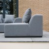 Nova Outdoor Fabric Light Grey Buddha Aluminium 3 Seater Sofa Set with FootstoolÂ Â 
