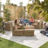 Nova Garden Furniture Chelsea Willow Rattan 2A Corner Sofa Set with Coffee Table