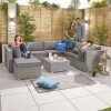 Nova Garden Furniture Chelsea White Wash Rattan 2A Corner Sofa Set with Coffee Table