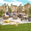 Nova Garden Furniture Chelsea Willow Rattan 3A Corner Sofa Set with Coffee Table