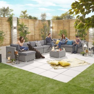 Nova Garden Furniture Chelsea White Wash Rattan 3A Corner Sofa Set with Coffee Table Nova Garden Furniture Chelsea White Wash Rattan 3A Corner Sofa Set with Coffee Table