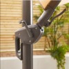 Nova Garden Furniture Galaxy Grey 3m Square LED Cantilever Parasol