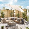 Nova Garden Furniture Galaxy Beige 3m Square LED Cantilever Parasol