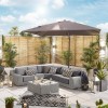 Nova Garden Furniture Galaxy Grey 3m Square LED Cantilever Parasol