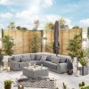 Nova Garden Furniture Galaxy Grey 3m Square LED Cantilever Parasol