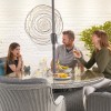 Nova Garden Furniture Camilla White Wash Rattan 6 Seat Round Dining Set