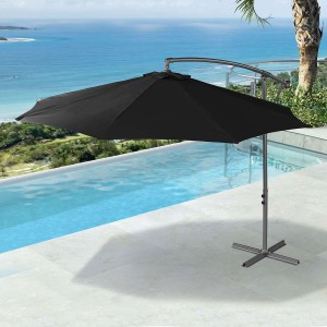 Nova Garden Furniture Barbados Black 3m Round Cantilever Parasol Nova Garden Furniture Barbados Black 3m Round Cantilever Parasol