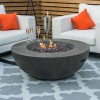 Nova Garden Furniture Brisbane Dark Grey Round Gas Fire Bowl