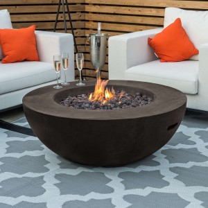 Nova Garden Furniture Brisbane Coffee Colour Round Gas Fire Bowl