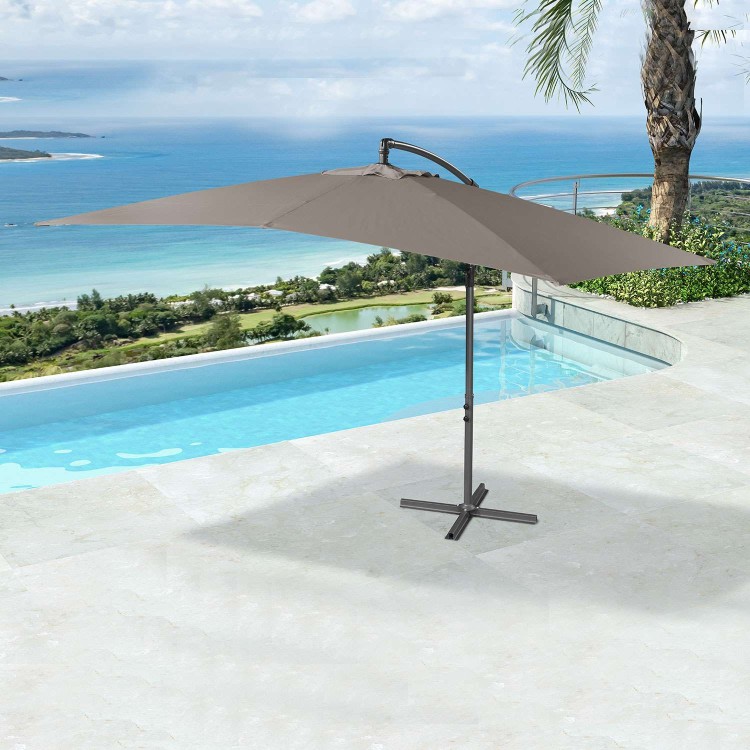 Nova - Genesis Cantilever Parasol - 3m x 2.5m Rectangular - Grey