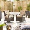 Nova Garden Furniture Olivia Brown Weave 4 Seat Round Dining Set