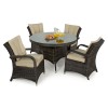 Nova Garden Furniture Black 4 Seat Round Dining Set Cover