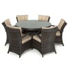 Nova Garden Furniture Black 6 Seat Round Dining Set Cover