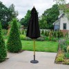 Nova Garden Furniture Dominica  Deluxe Black 3m Round Wooden Parasol