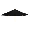 Nova Garden Furniture Dominica  Deluxe Black 3m Round Wooden Parasol