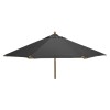 Nova Garden Furniture Dominica Deluxe Grey 3m Round Wooden Parasol