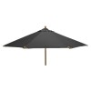 Nova Garden Furniture Dominica Deluxe Grey 3m Round Wooden Parasol