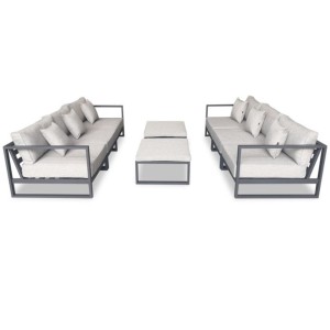 Nova Garden Furniture Alessandria Grey Frame Aluminium Sofa Set Nova Garden Furniture Alessandria Grey Frame Aluminium Sofa Set