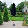 Nova Garden Furniture Dominica Deluxe Navy 3m Round Wooden Parasol