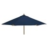 Nova Garden Furniture Dominica Deluxe Navy 3m Round Wooden Parasol