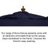 Nova Garden Furniture Dominica Deluxe Navy 3m Round Wooden Parasol