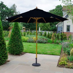 Nova Garden Furniture Dominica Deluxe Navy 3m Round Wooden Parasol