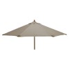 Nova Garden Furniture Dominica Deluxe Taupe 3m Round Wooden Parasol