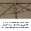 Nova Garden Furniture Dominica Deluxe Taupe 3m Round Wooden Parasol