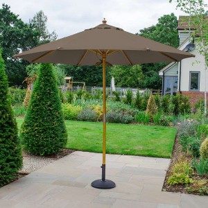 Nova Garden Furniture Dominica Deluxe Taupe 3m Round Wooden Parasol Nova Garden Furniture Dominica Deluxe Taupe 3m Round Wooden Parasol