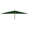 Nova Garden Furniture Dominica Deluxe Green 3m x 2m Rectangular Wooden Parasol