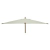 Nova Garden Furniture Dominica Deluxe Natural 3m x 2m Rectangular Wooden Parasol