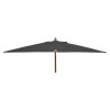 Nova Garden Furniture Dominica Deluxe Grey 3m x 2m Rectangular Wooden Parasol