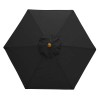 Nova Garden Furniture Dominica Black 2.5m Round Wooden Parasol