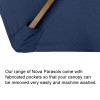 Nova Garden Furniture Dominica Navy 2.5m Round Wooden Parasol