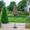 Nova Garden Furniture Dominica Taupe 2.5m Round Wooden Parasol