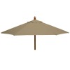 Nova Garden Furniture Dominica Taupe 2.5m Round Wooden Parasol