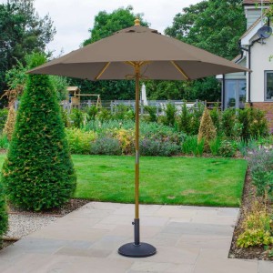 Nova Garden Furniture Dominica Taupe 2.5m Round Wooden Parasol Nova Garden Furniture Dominica Taupe 2.5m Round Wooden Parasol