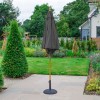 Nova Garden Furniture Dominica Grey 2.5m Round Wooden Parasol