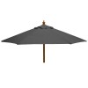 Nova Garden Furniture Dominica Grey 2.5m Round Wooden Parasol