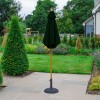 Nova Garden Furniture Dominica Green 2m Round Wooden Parasol