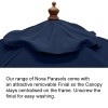 Nova Garden Furniture Dominica Navy 2m Round Wooden Parasol