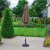 Nova Garden Furniture Dominica Taupe 2m Round Wooden Parasol