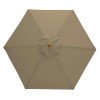 Nova Garden Furniture Dominica Taupe 2m Round Wooden Parasol