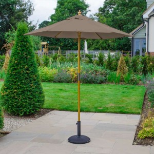 Nova Garden Furniture Dominica Taupe 2m Round Wooden Parasol Nova Garden Furniture Dominica Taupe 2m Round Wooden Parasol