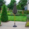 Nova Garden Furniture Dominica Grey 2m Round Wooden Parasol