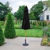 Nova Garden Furniture Dominica Black 3m Round Wooden Parasol