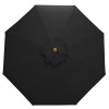 Nova Garden Furniture Dominica Black 3m Round Wooden Parasol