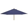 Nova Garden Furniture Dominica Navy 3m Round Wooden Parasol