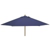 Nova Garden Furniture Dominica Navy 3m Round Wooden Parasol