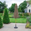 Nova Garden Furniture Dominica Taupe 3m Round Wooden Parasol